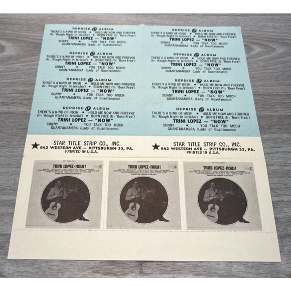 Trini Lopez Welcome to Trini Country Compact 33 Jukebox 7" Record Reprise SR6300 - Picture 4 of 6